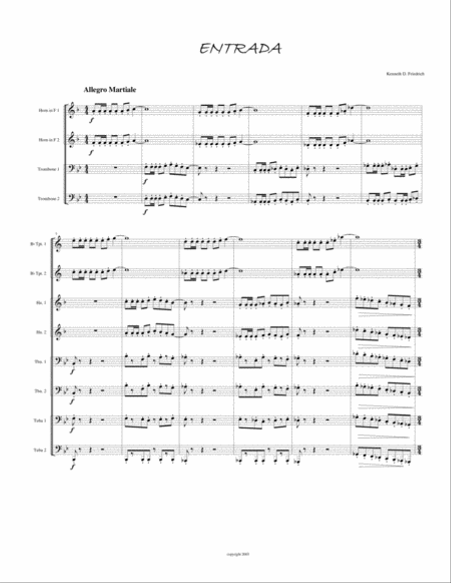 Entrada Entrada Brass Ensemble scores gallery preview page 1