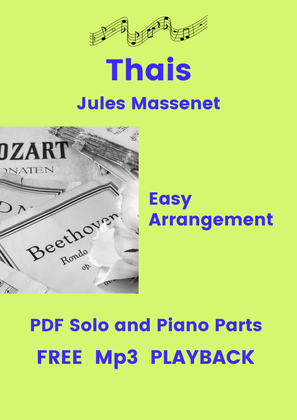 Book cover for Thais (Meditation) - Free Mp3 Playback + Solo and Piano Parts