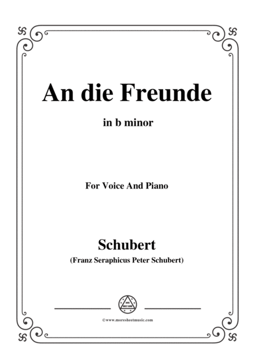 Schubert-An die Freunde(To My Friends),D.654,in b minor,for Voice&Piano image number null