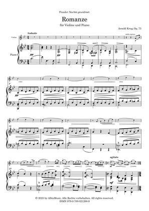 Romanze für Violine und Piano, Op. 73
