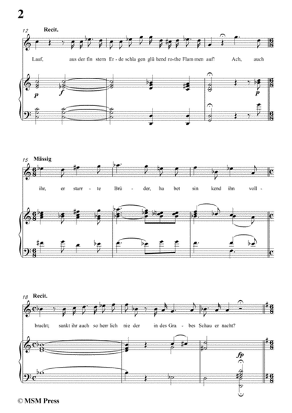 Schubert-Auf einem Kirchhof,in C Major,for Voice&Piano image number null