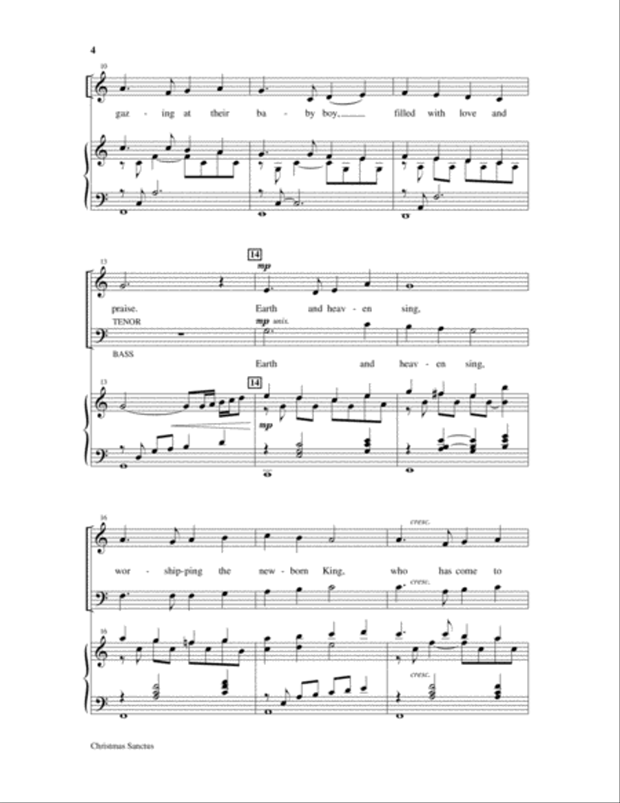 Christmas Sanctus 4-Part scores gallery preview page 5