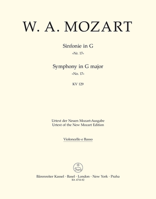 Symphony, No. 17 G major, KV 129