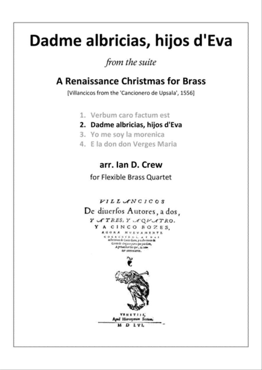 Dadme albricias, hijos d'Eva Brass Ensemble scores gallery preview page 1