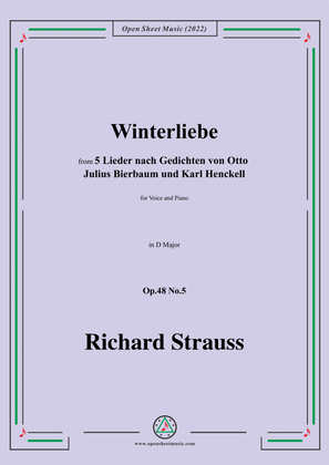 Richard Strauss-Winterliebe,in D Major