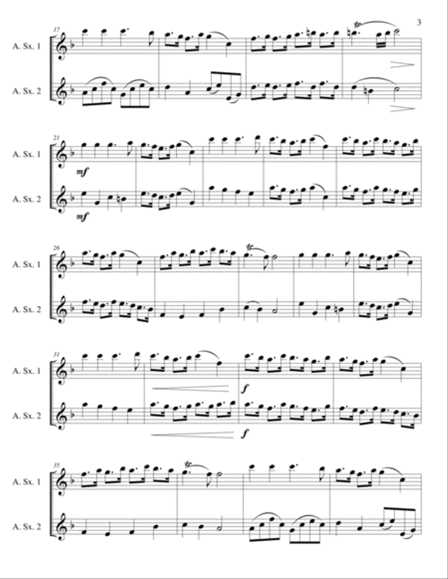 The Saxophonist's Wedding Book Woodwind Duet scores gallery preview page 3