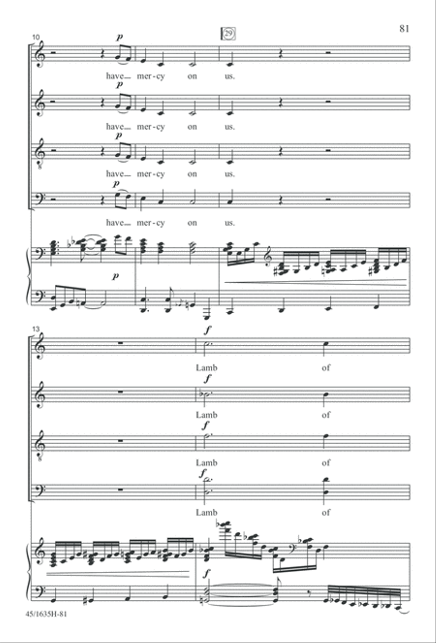 Mass: A Celebration of Love and Joy 4-Part scores gallery preview page 81