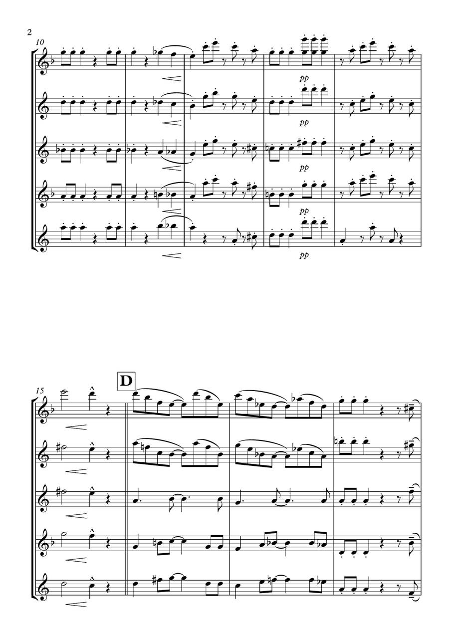 Enca Theme 2014 Channel Opener Woodwind Ensemble scores gallery preview page 2