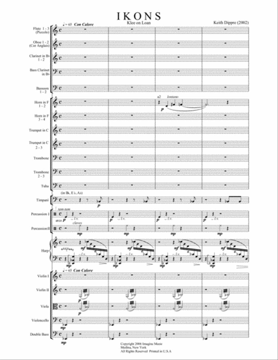 Ikons Full Orchestra scores gallery preview page 1