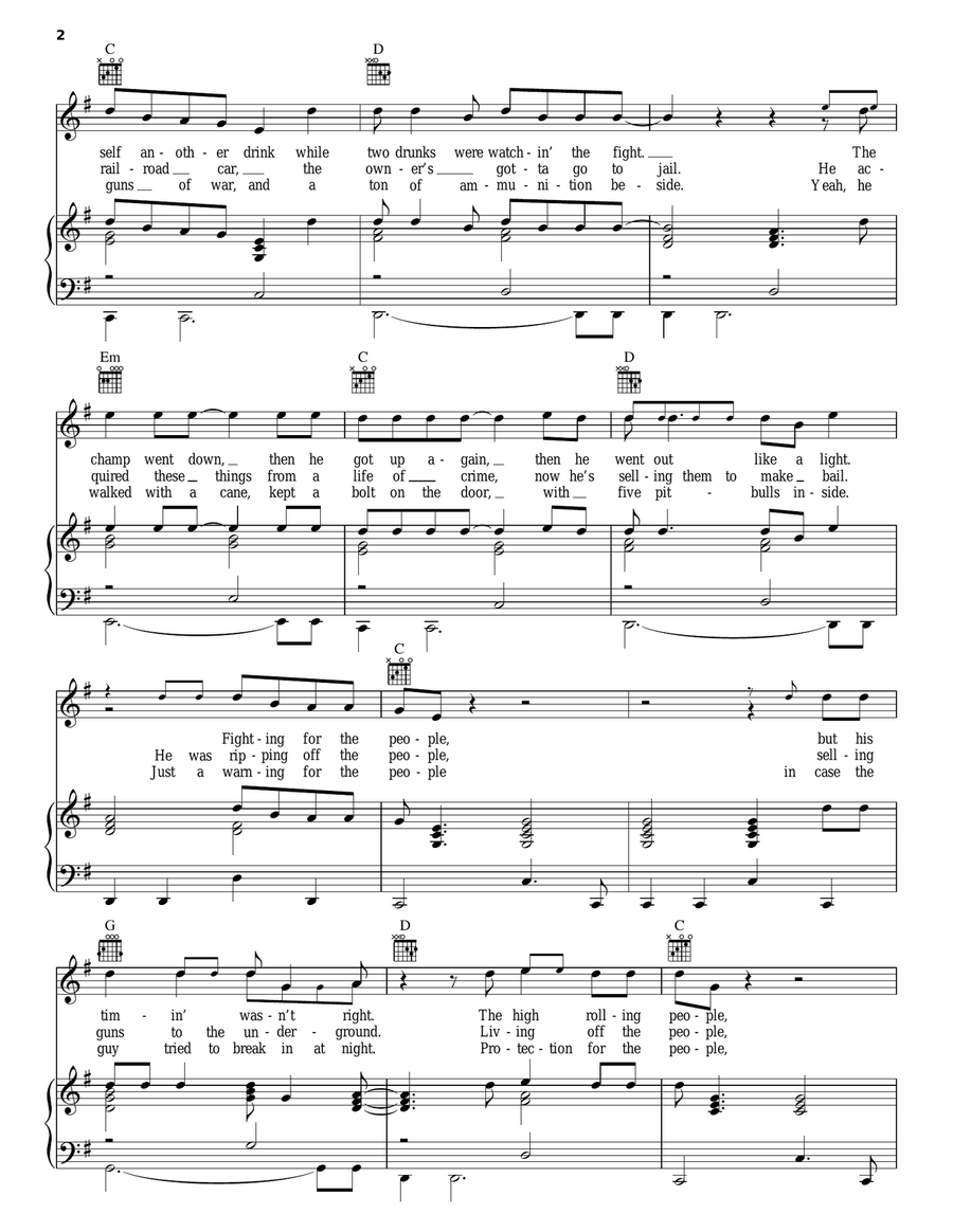 Ordinary People Piano, Vocal, Guitar scores gallery preview page 2