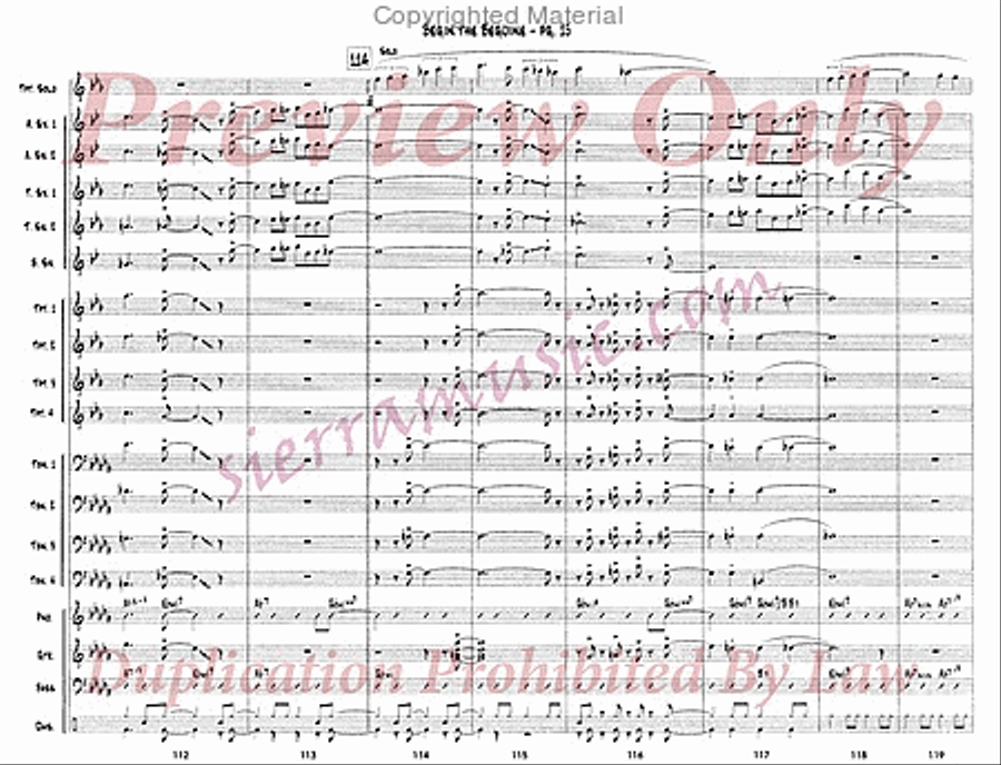 Begin the Beguine (for Doc) Jazz Ensemble scores gallery preview page 16