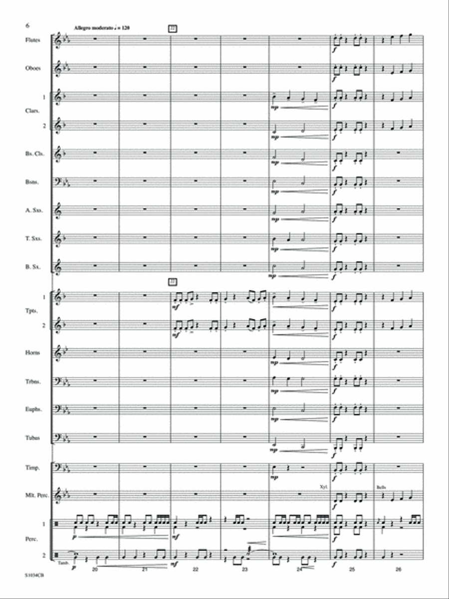 Bold Adventure - Full Score Concert Band scores gallery preview page 6