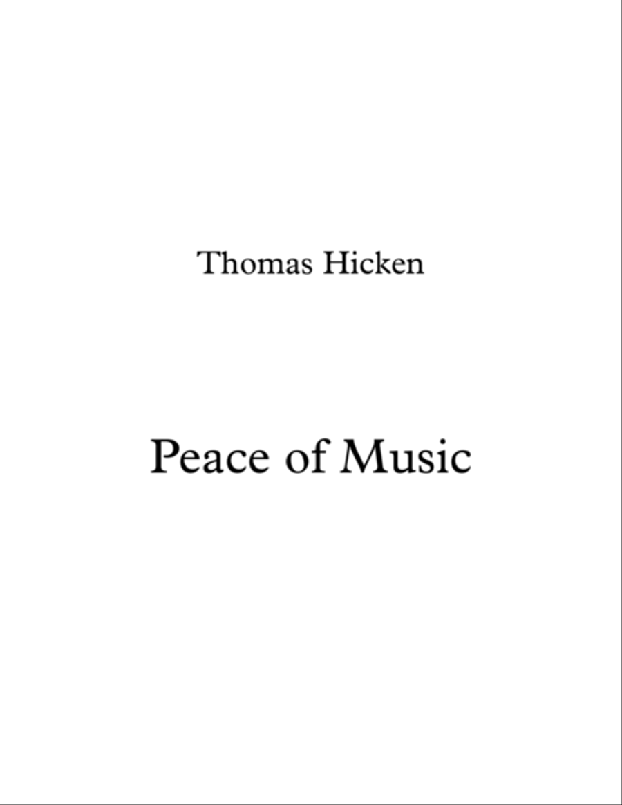 Peace of Music Piano Solo scores gallery preview page 1
