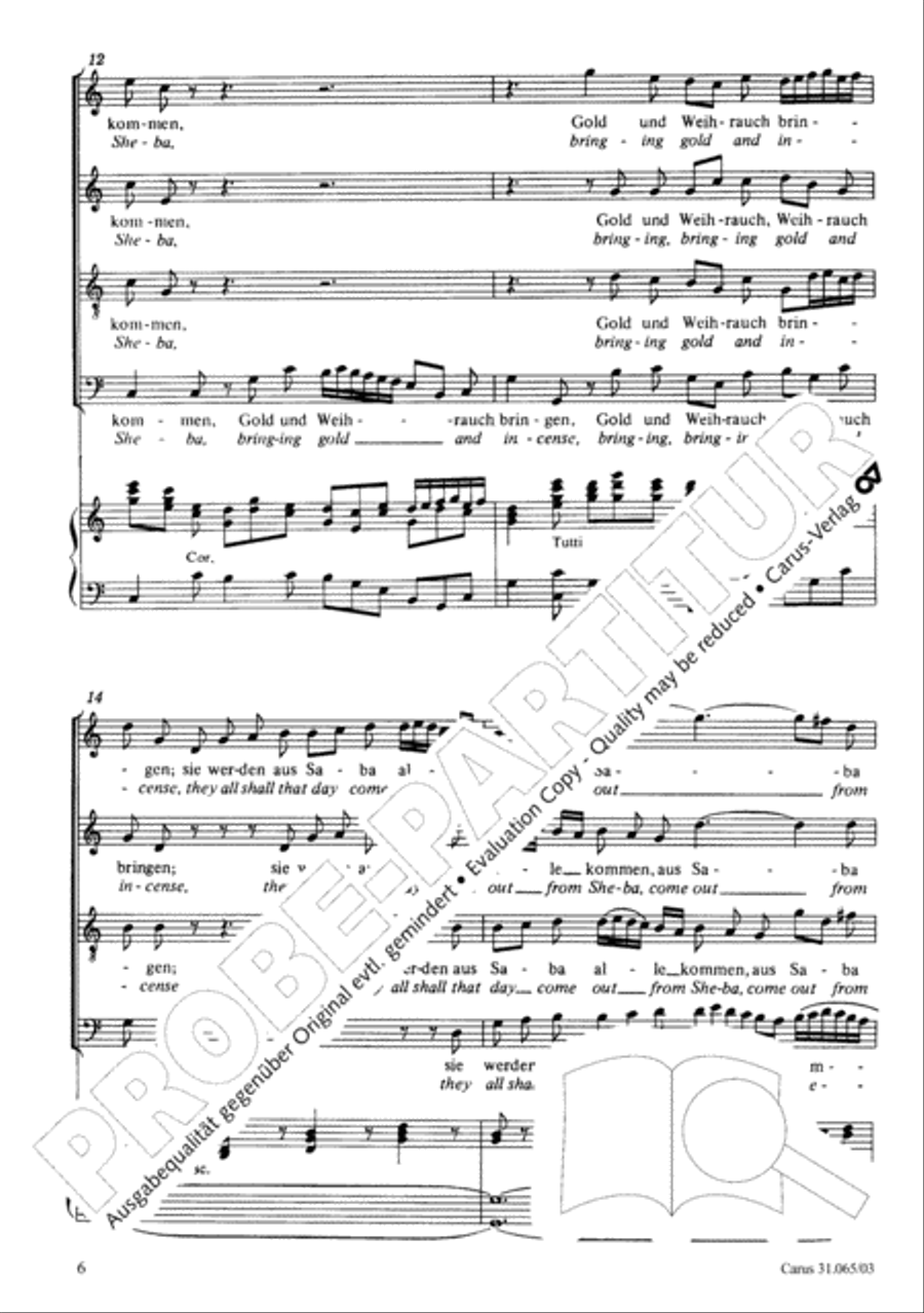 They all shall day come out from Sheba (Sie werden aus Saba alle kommen) TB scores gallery preview page 7