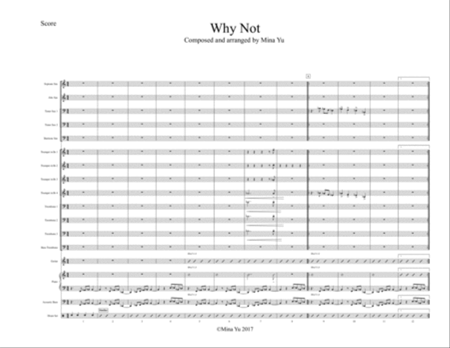 Why Not (Jazz funk Big band - Contemporary) Jazz Ensemble scores gallery preview page 1