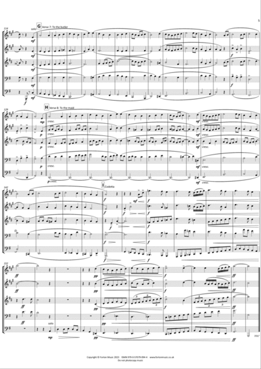 Wassail Carol Trumpet scores gallery preview page 5