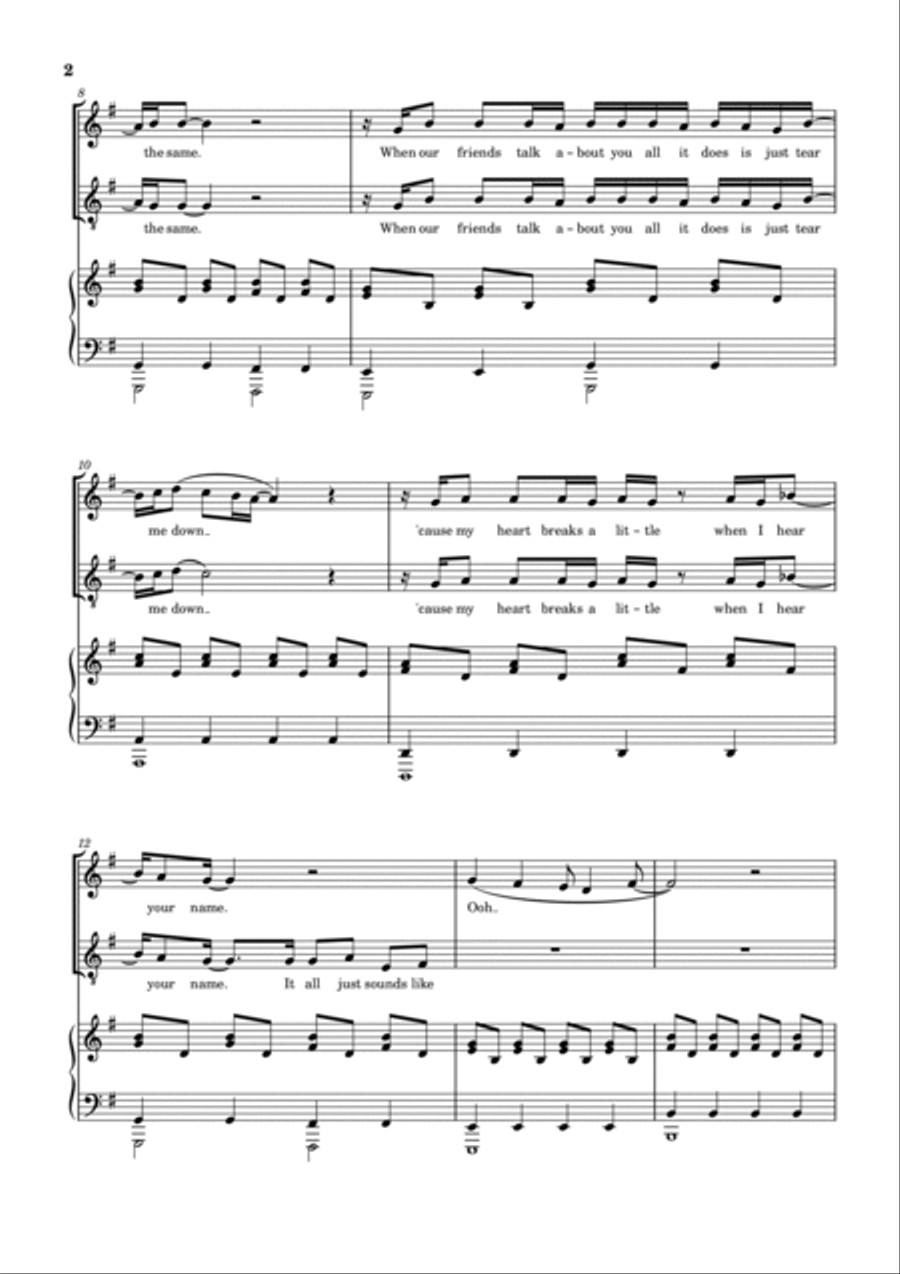 When I Was Your Man 2-Part scores gallery preview page 2