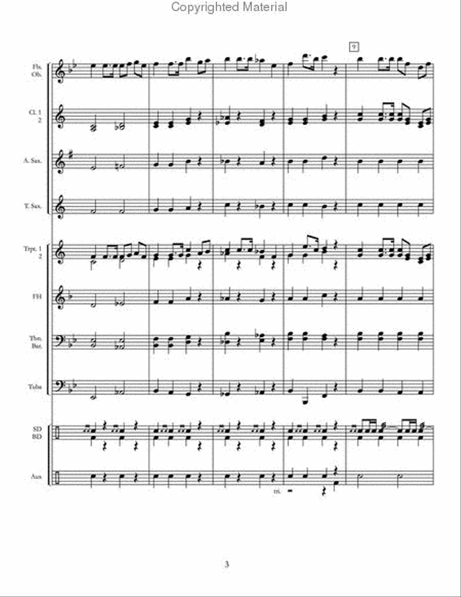 Military Parade Military Parade Concert Band scores gallery preview page 4
