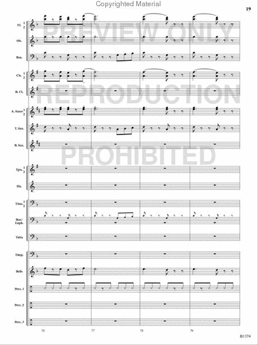 A Stowaway on Santa's Sleigh Concert Band scores gallery preview page 18