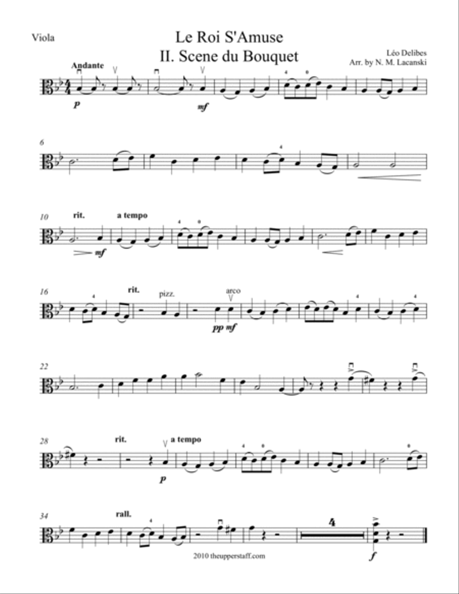 Le Roi S'Amuse Scene du bouquet String Orchestra scores gallery preview page 3