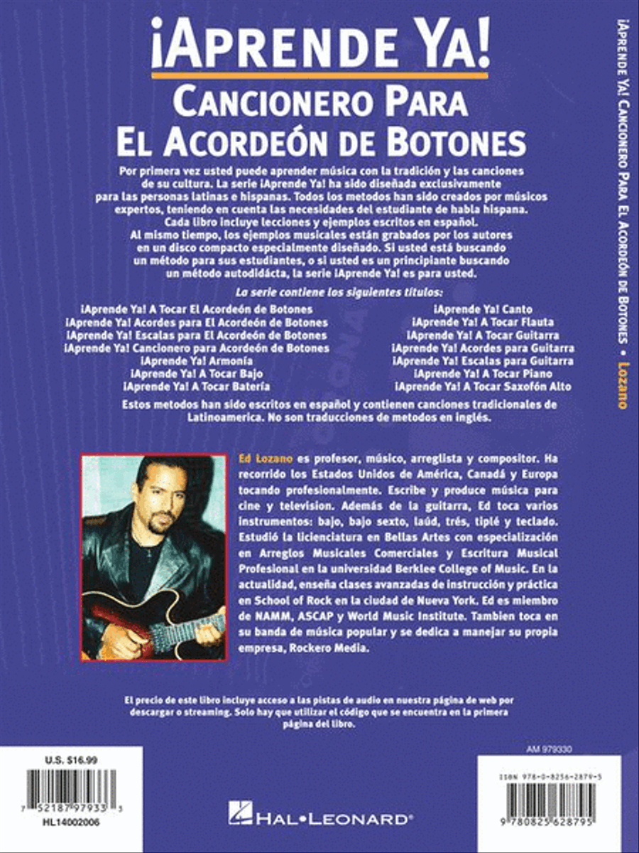 Aprende Ya! Cancionero Para El Acordeon De Botones