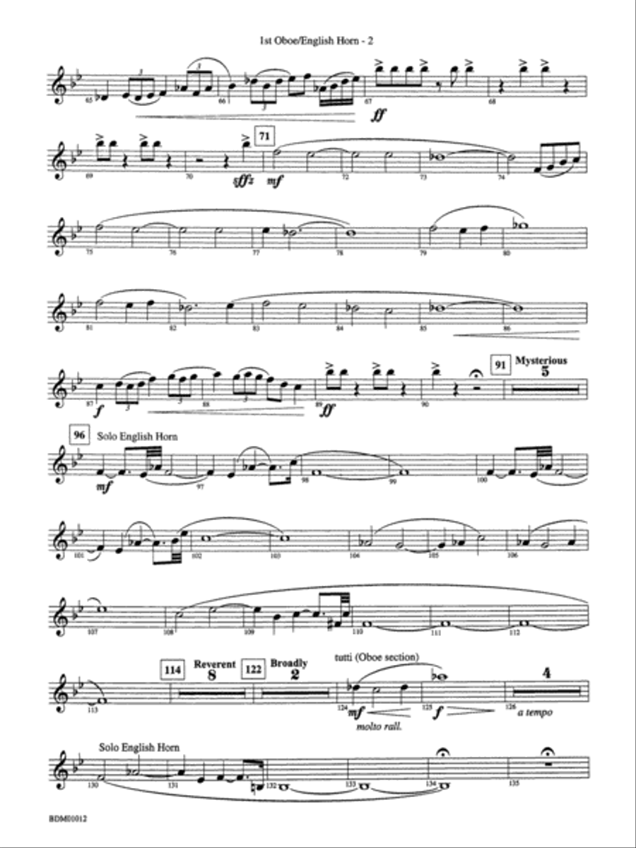 Inchon: Oboe Concert Band scores gallery preview page 2