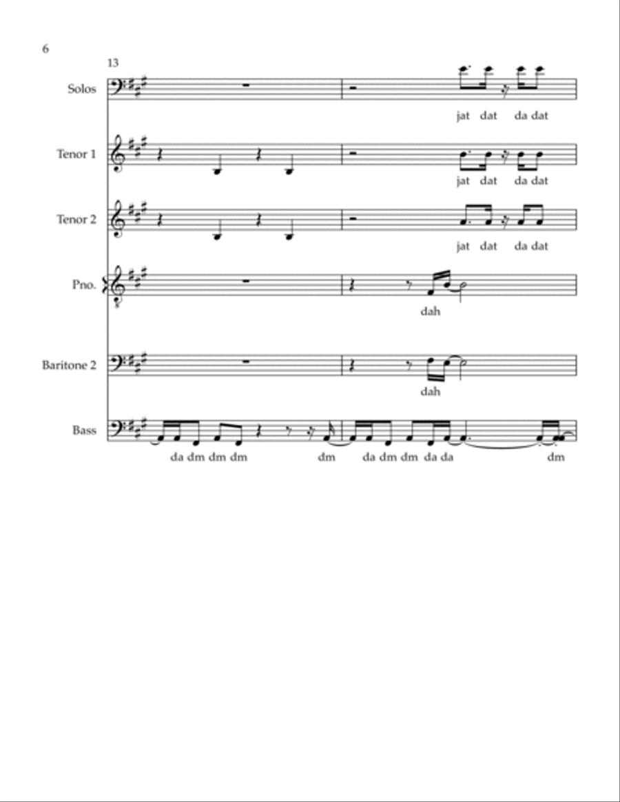 99 Red Balloons (99 Luftballons) A Cappella scores gallery preview page 6