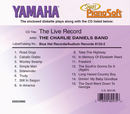 The Charlie Daniels Band - The Live Record - Piano Software