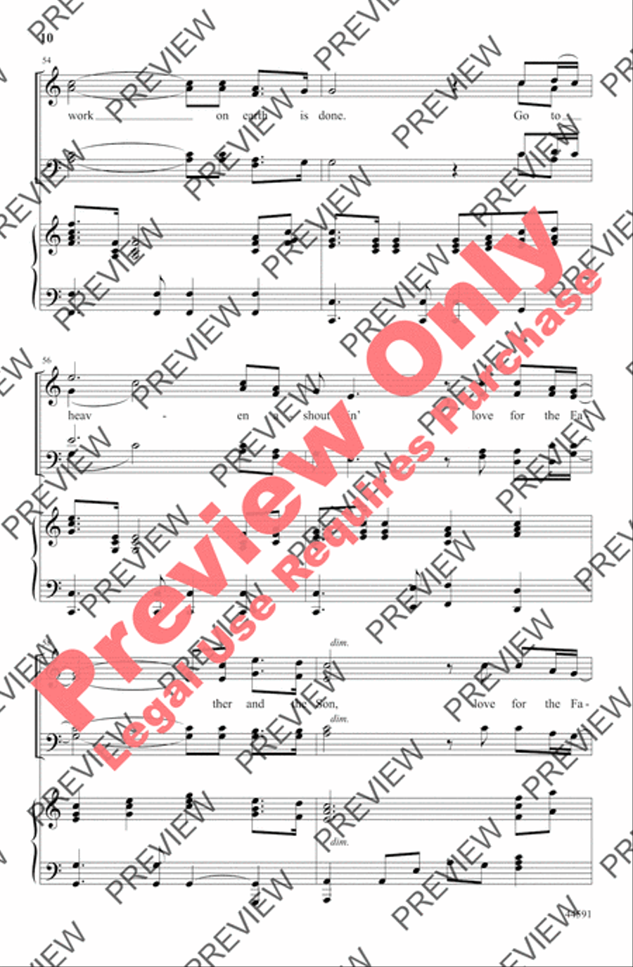 Go Rest High on That Mountain 4-Part scores gallery preview page 20