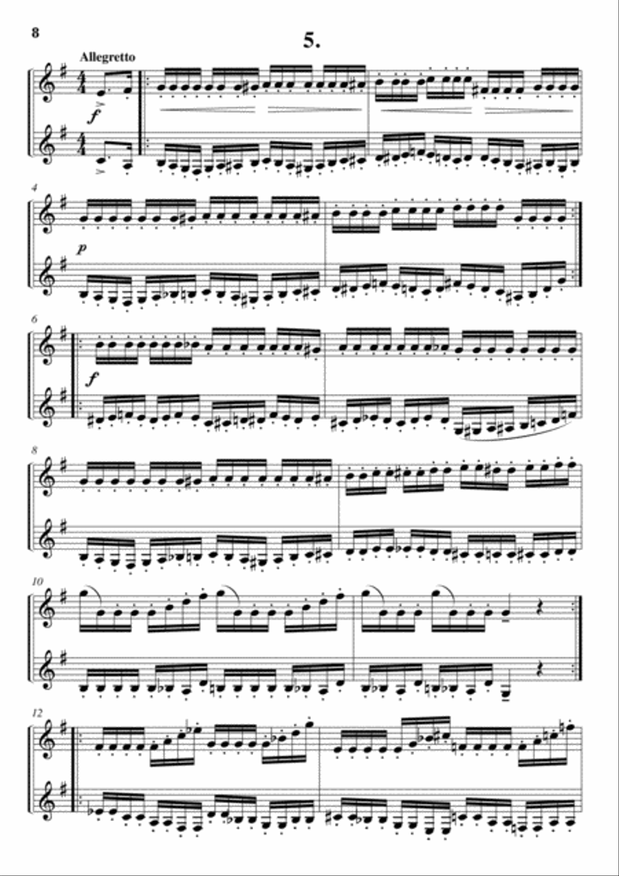 Dinosaur Scales - Studies and Exercises for 2 Clarinets Clarinet Duet scores gallery preview page 6