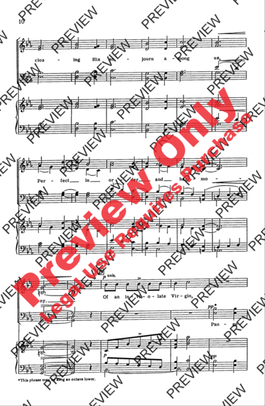 Pange Lingua Variations 4-Part scores gallery preview page 10