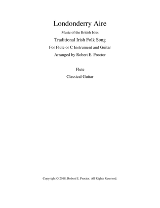 Book cover for Londonderry Aire for Flute or C Instrument and Guitar
