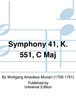 Book cover for Symphony 41, K. 551, C Maj