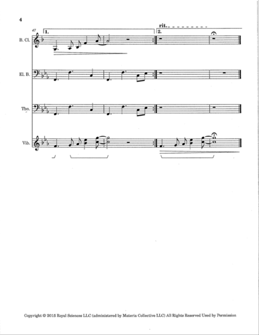 It's Raining Somewhere Else Bass Clarinet scores gallery preview page 4