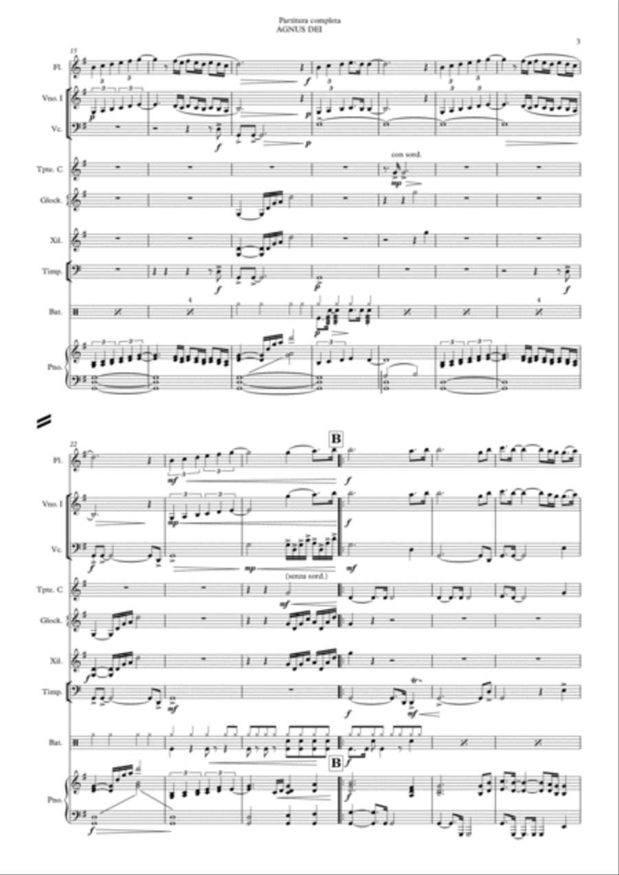 Agnus Dei Flute scores gallery preview page 3