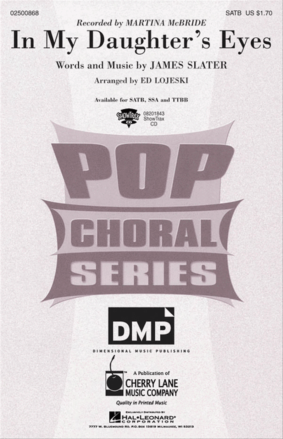 In My Daughter's Eyes Choir scores gallery preview page 1