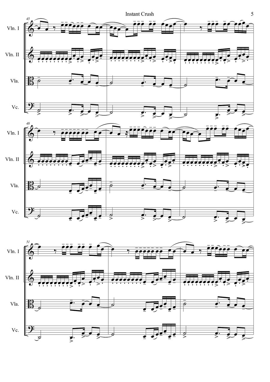Instant Crush String Quartet scores gallery preview page 5