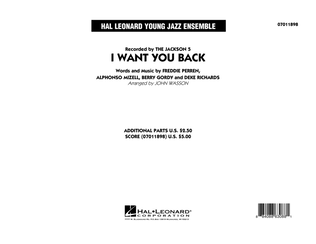 Book cover for I Want You Back - Conductor Score (Full Score)
