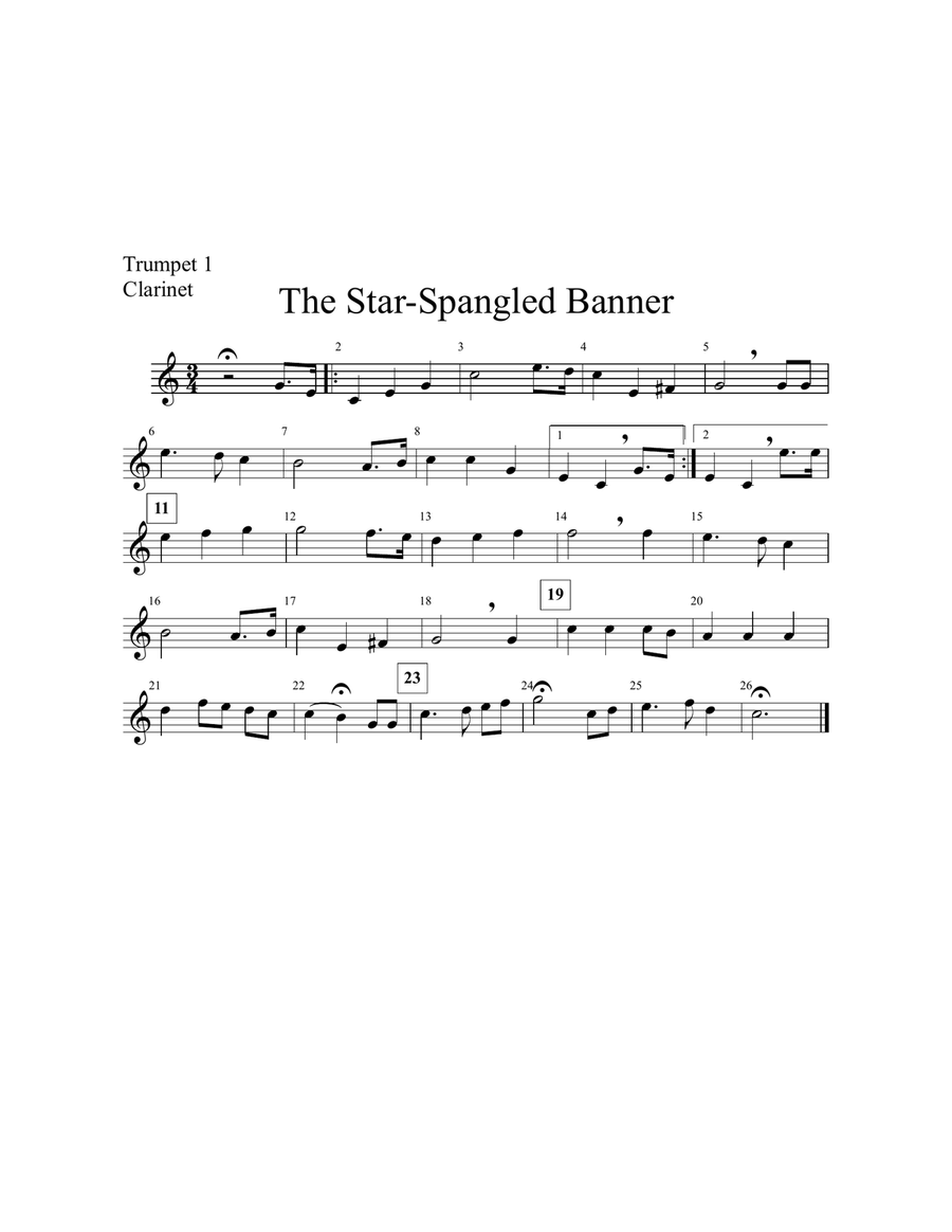 THE STAR-SPANGLED BANNER (USA National Anthem) - for pep band, basketball band, jazz combo, small j Concert Band scores gallery preview page 4