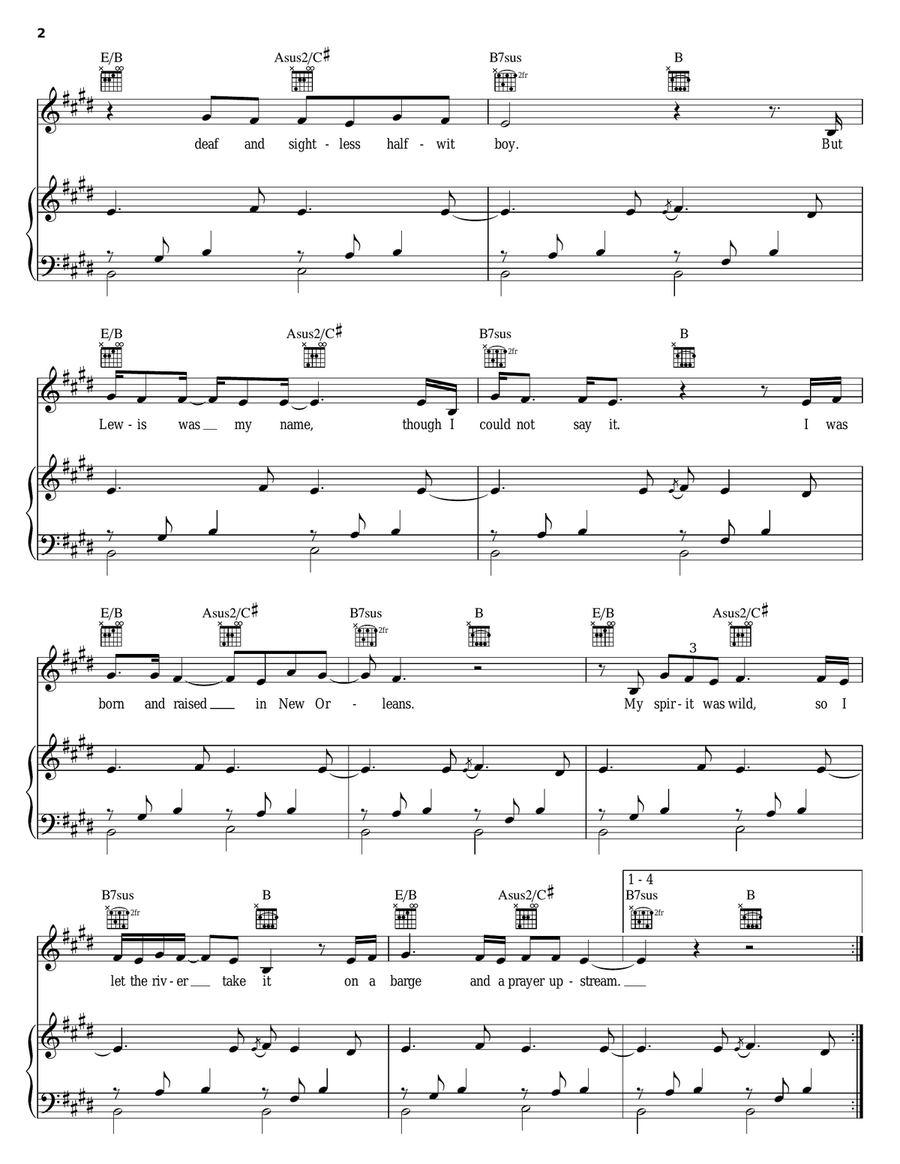 John Doe No. 24 John Doe No. 24 Piano, Vocal, Guitar scores gallery preview page 2
