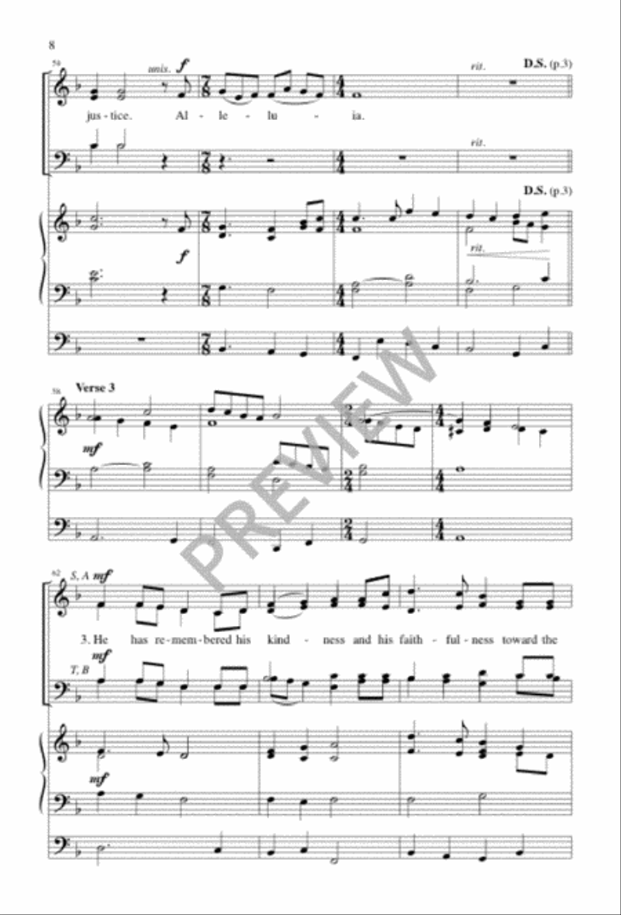 Sing to God a Joyful Song Sing to God a Joyful Song 4-Part scores gallery preview page 8