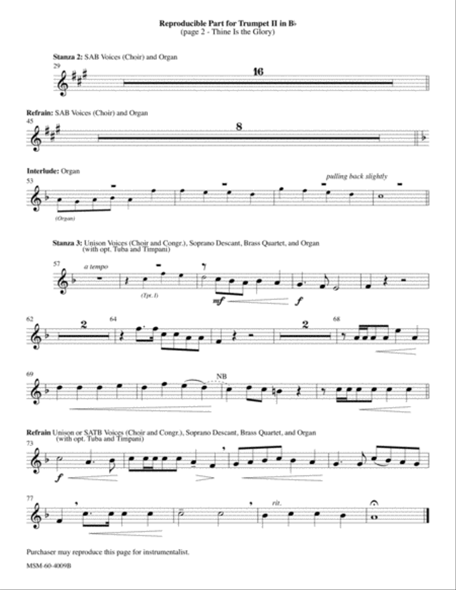 Thine Is the Glory Choir scores gallery preview page 6