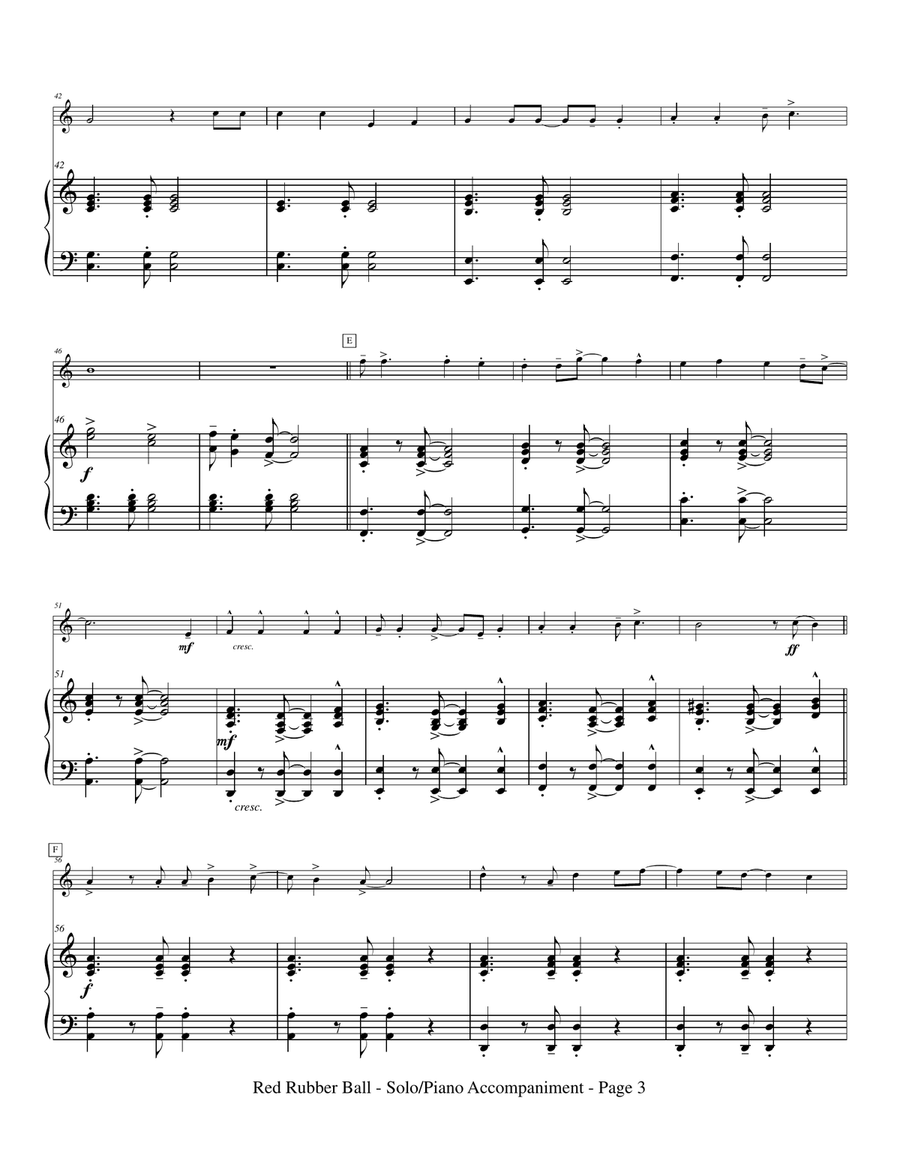 Red Rubber Ball Piano scores gallery preview page 5