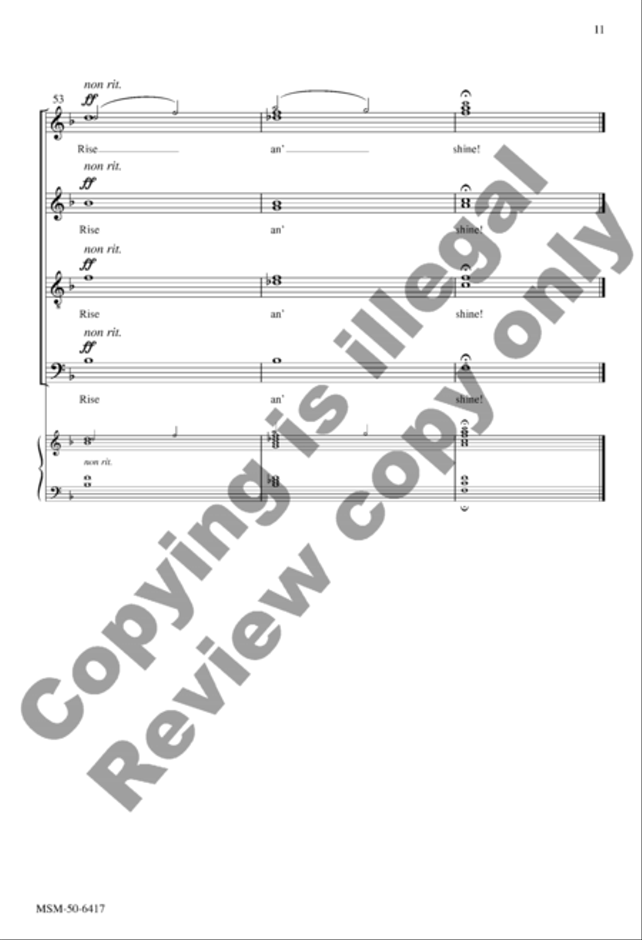 Rise, Shine! Divisi scores gallery preview page 11