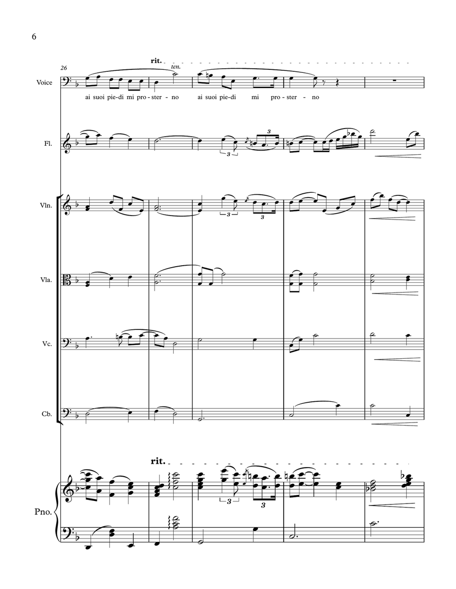 Questo amor, vergogna mia from the Opera Edgar Large Ensemble scores gallery preview page 6