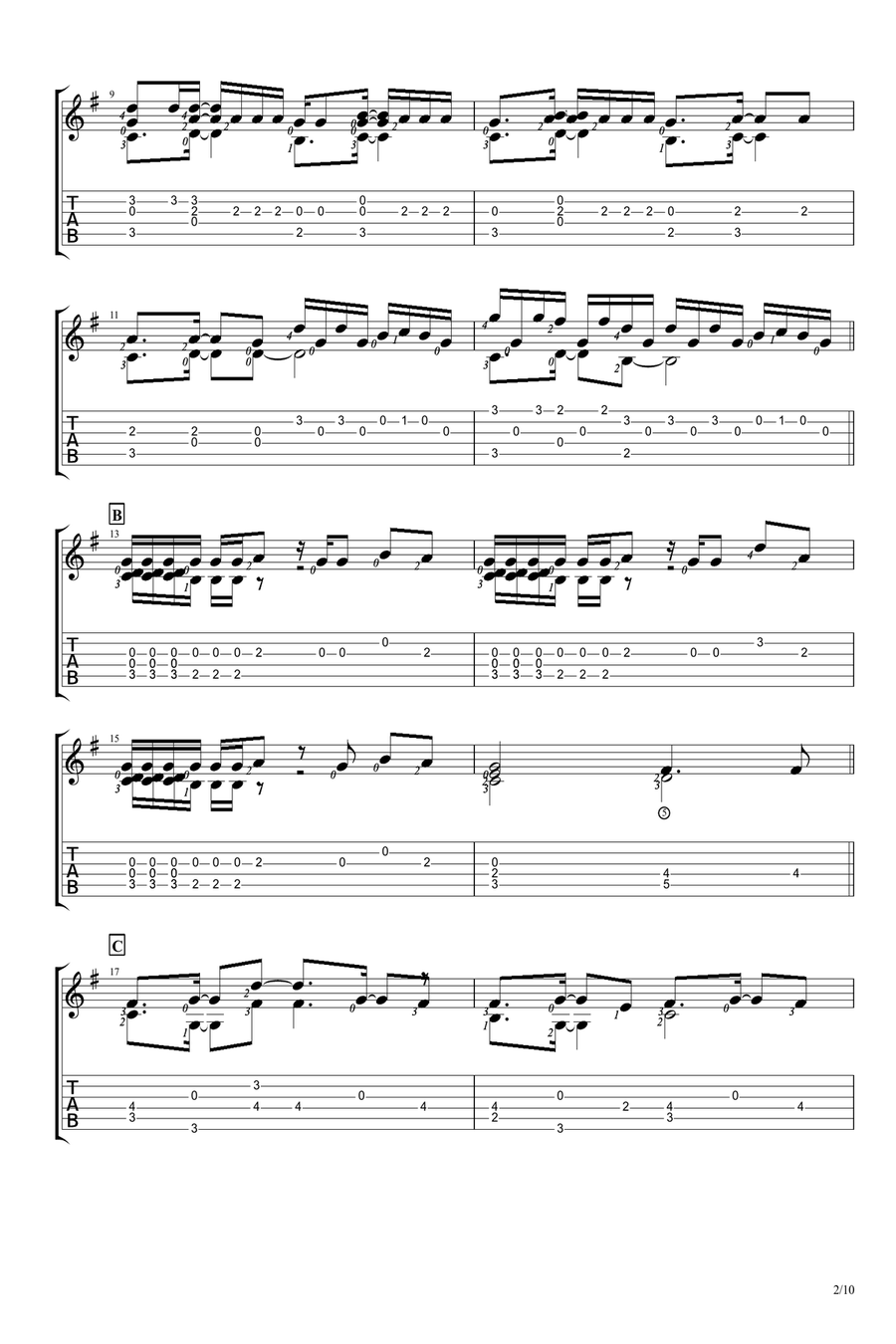 A Thousand Miles A Thousand Miles Acoustic Guitar scores gallery preview page 2