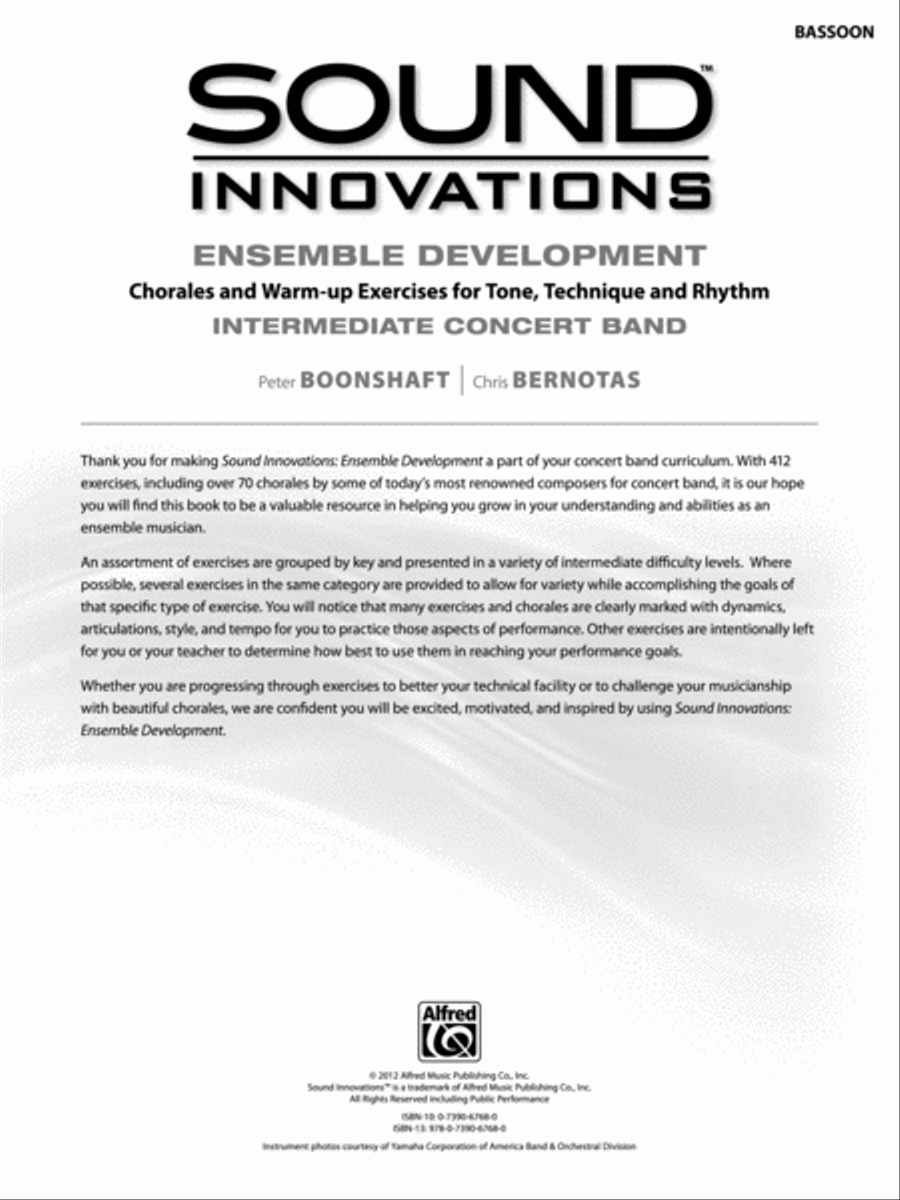 Sound Innovations for Concert Band -- Ensemble Development for Intermediate Concert Band Concert Band Methods scores gallery preview page 2