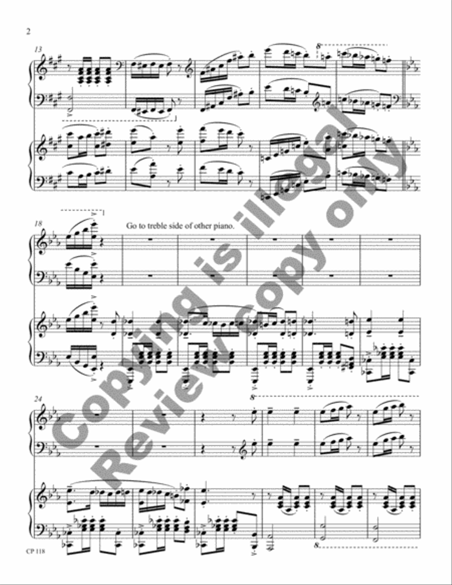 The One Minute March Piano scores gallery preview page 8