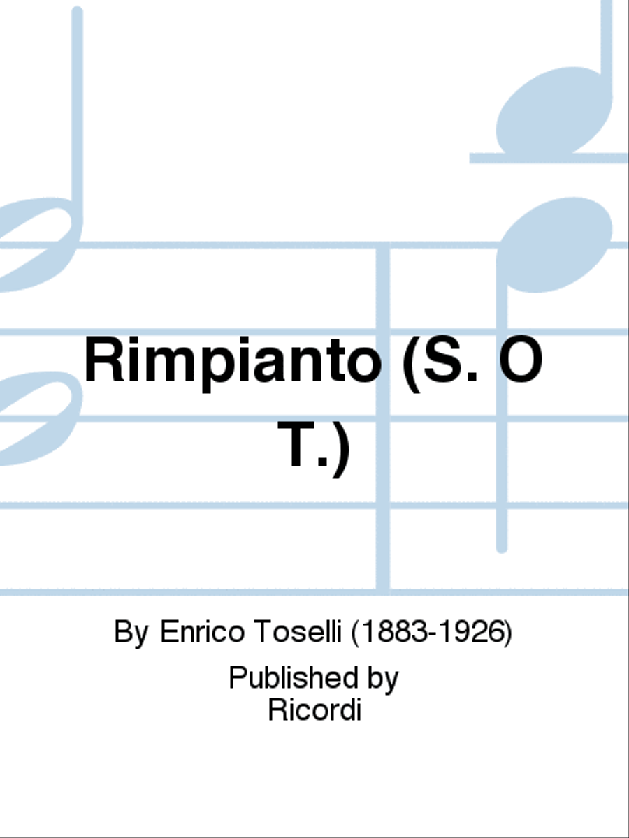 Rimpianto (S. O T.) School and Community scores gallery preview page 1
