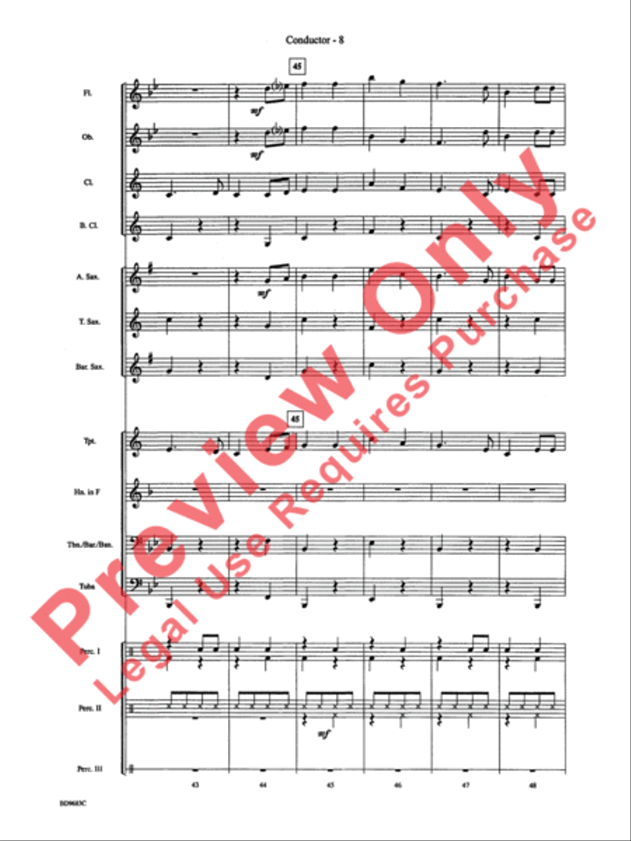 Christmas in Mexico Concert Band scores gallery preview page 10